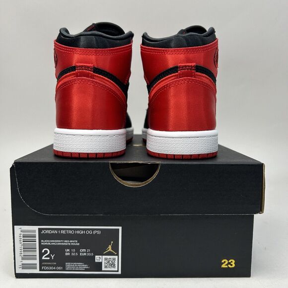 Nike Jordan 1 Retro High OG PS “Satin Bred” 2023